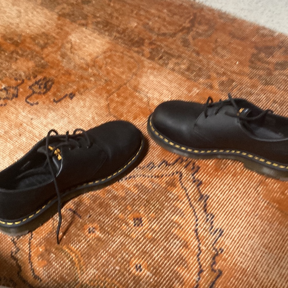 Dr Martens Smooth leather Steel -toe derby lug sole shoes